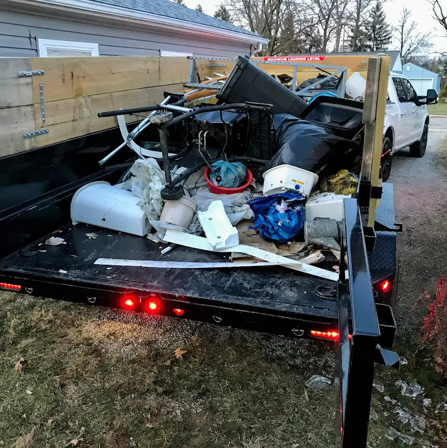 Roll-off dumpster delivered to a residential driveway in Redlands